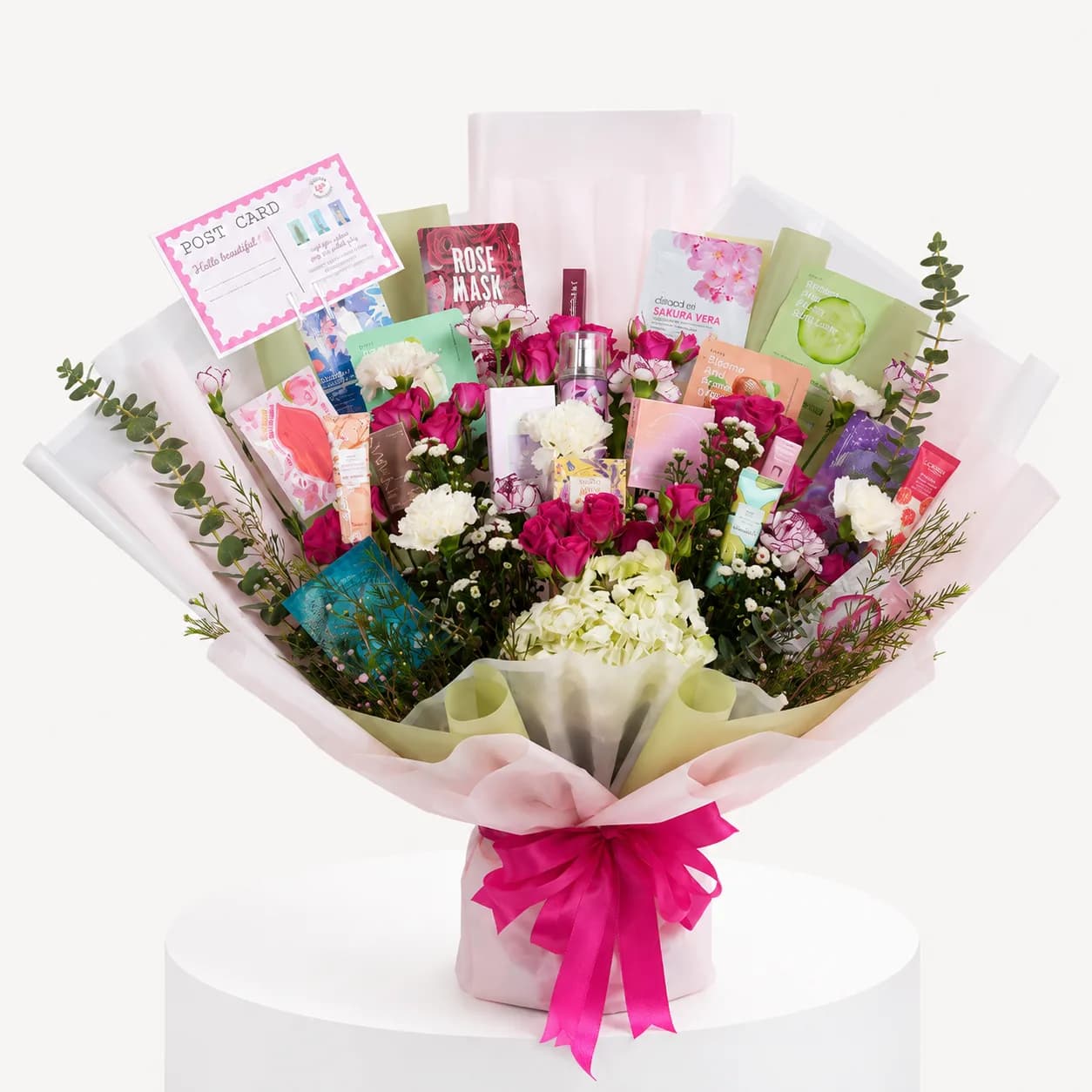 Large Bouquet with Flowers & Beauty Products